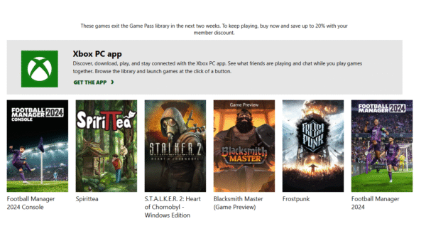 В ноябре из Game Pass уберут эти игры