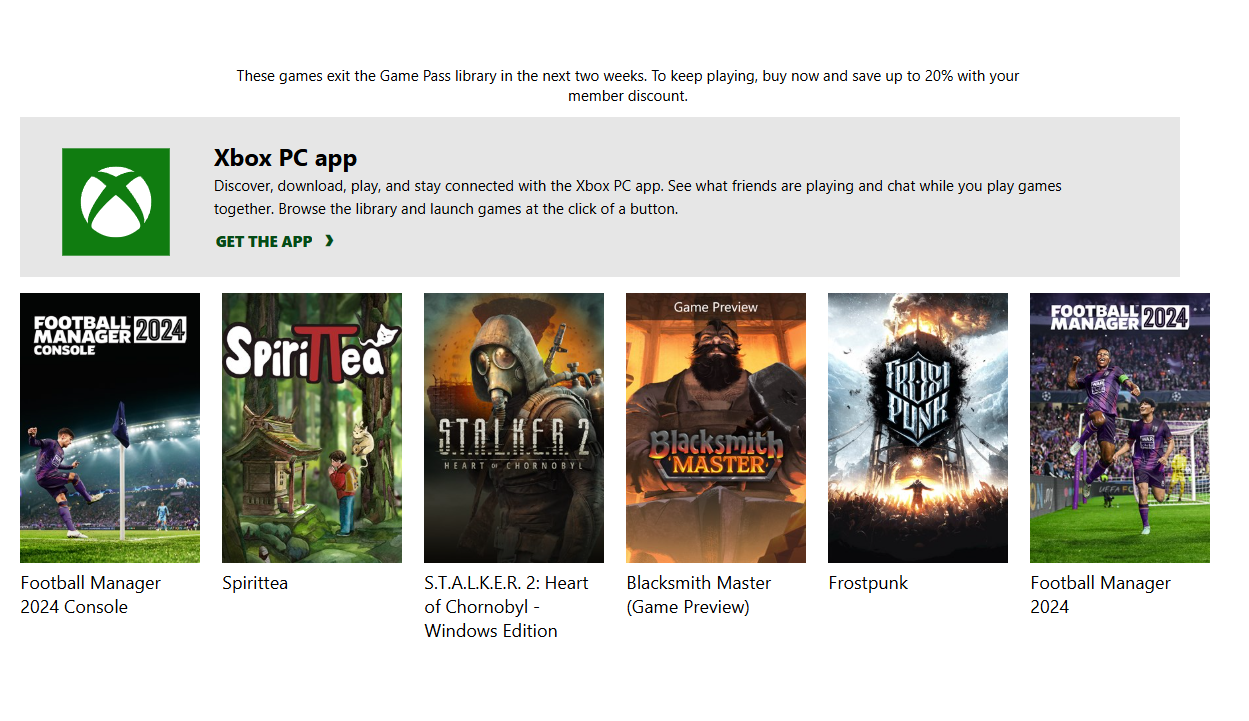 В ноябре из Game Pass уберут эти игры