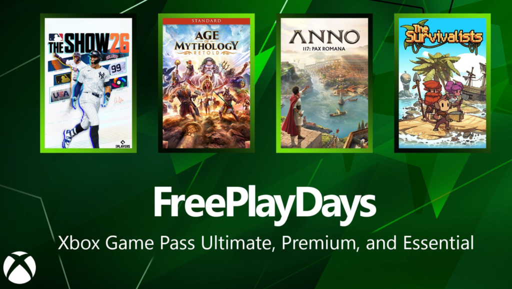 Free Play Days на Xbox с 23 по 26 апреля 2026 года.