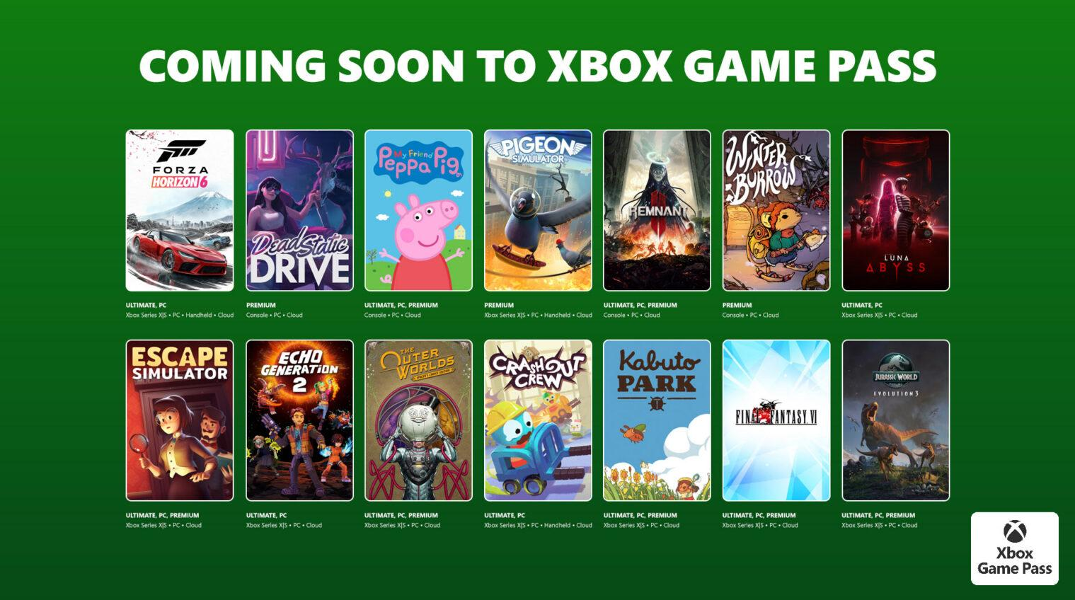 Xbox Game Pass середина мая и начало июня 2026