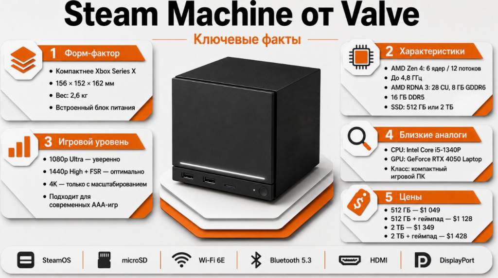 Что умеет Steam Machine