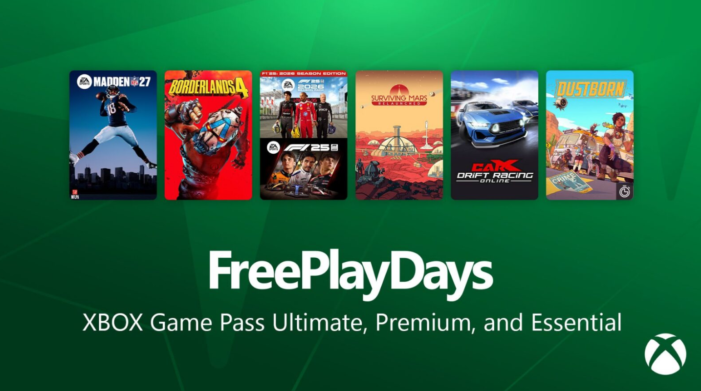 Free Play Days на Xbox с 10 по 13 сентября 2026 года