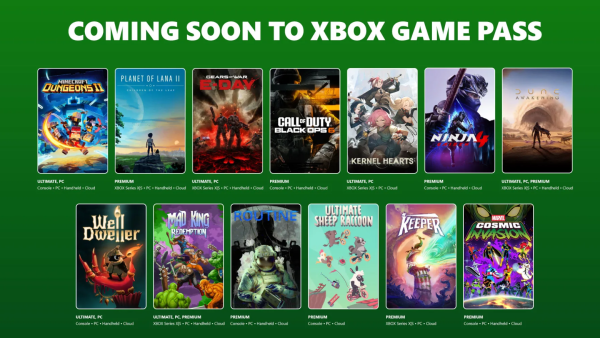 Xbox Game Pass середина сентября и начало октября 2026